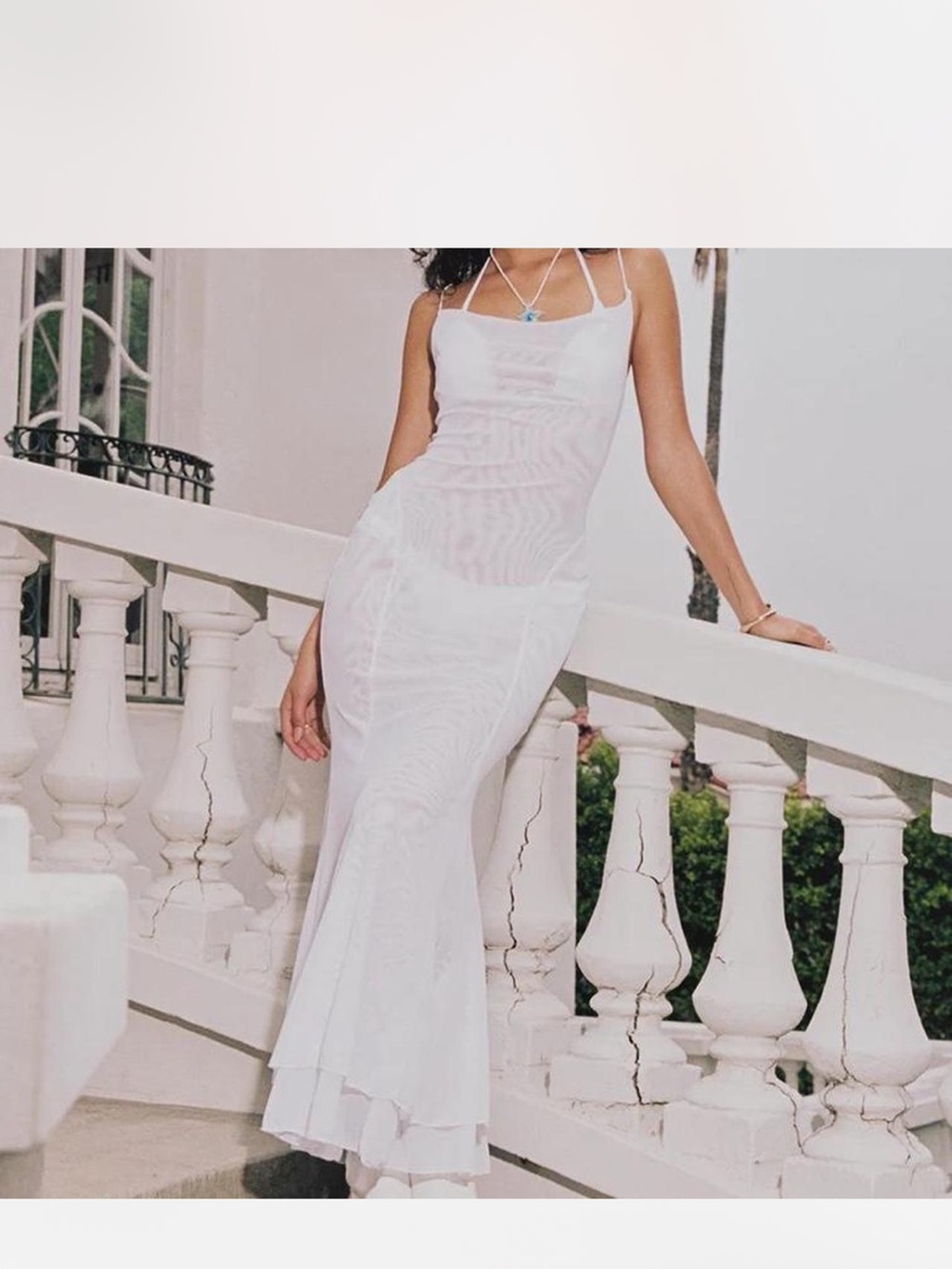 Princess Polly Sheer Cowl Neck Maxi Dress